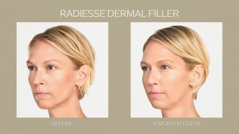 Before and after having Radiesse cosmetic fillers done. BodyTonic Cleveland med spa